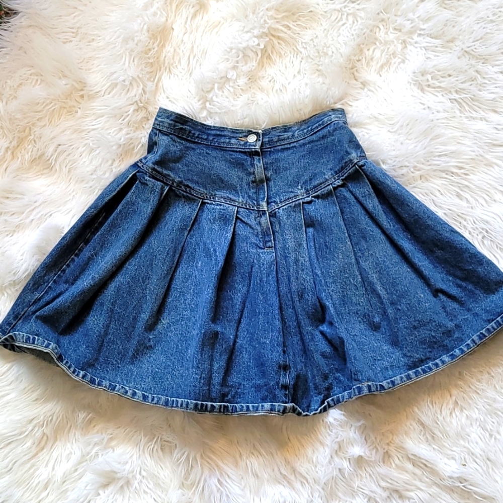 Guess Pleted Denim Skirt